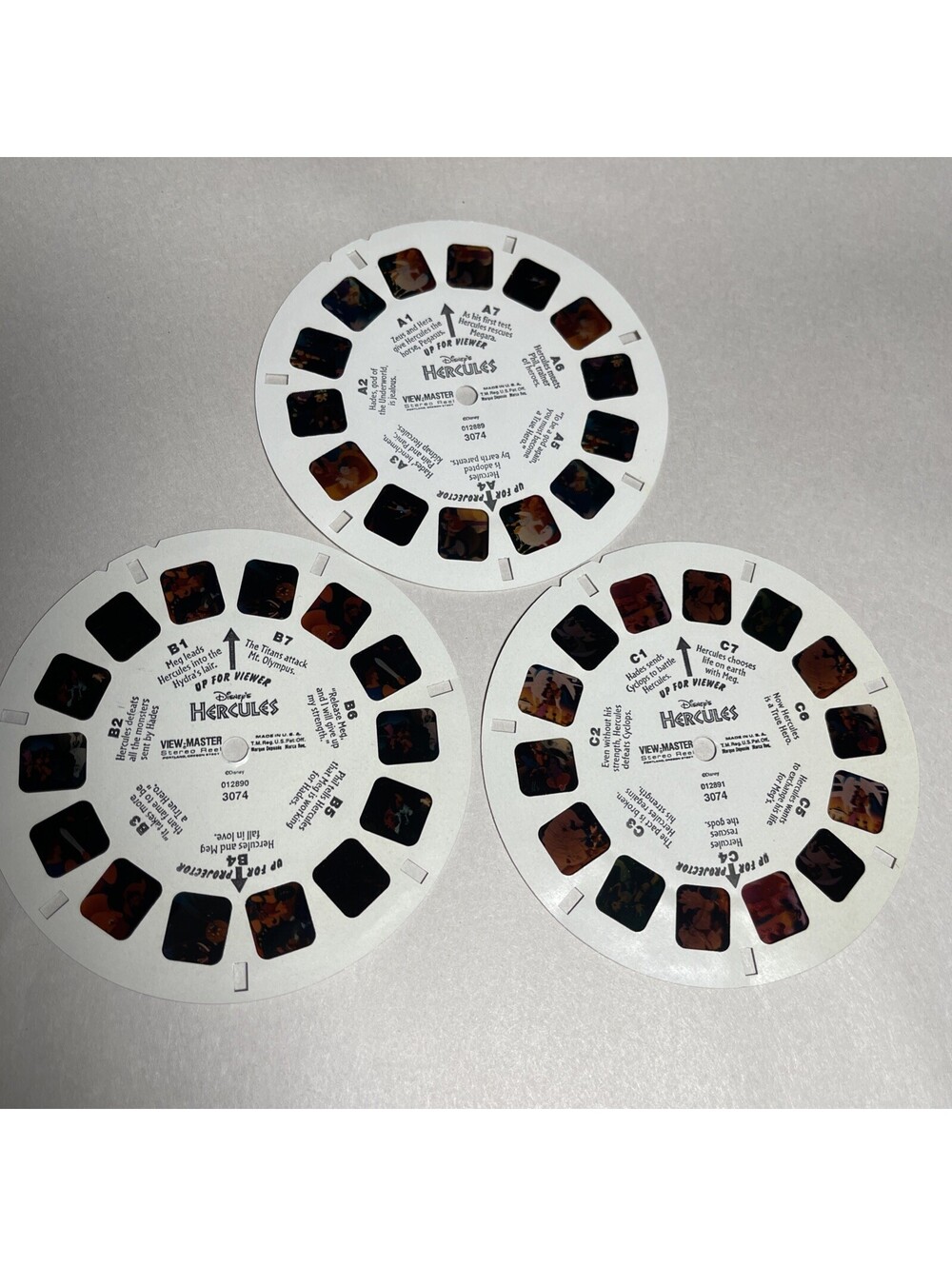 View Master Stereo Reel Disney’s Hercules Three Reels 3074